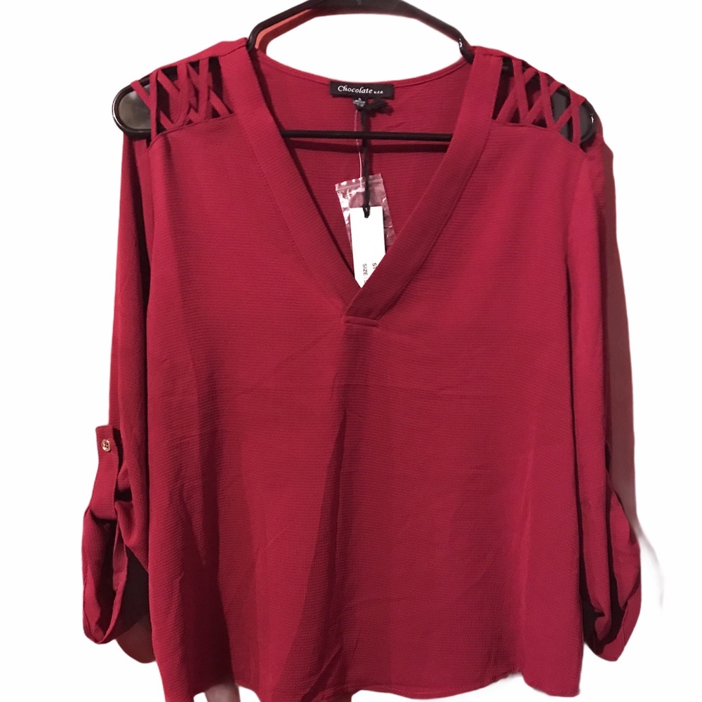 Burgundy blouse